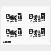 Tante als een moeder alleen koeler rechthoekige sticker (Vel)