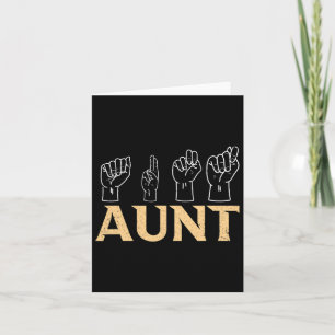 Tante ASL Amerikaanse gebarentaaltolk doof Kaart