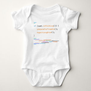 Tante baby liefhebber grappige leuke code zin romper