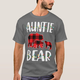 Tante Beer Rood Plaid Kerst Pyjama Bijpassende Fam T-shirt