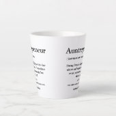 Tante Best tante Ever Typography Definition Latte Mok (Voorkant)