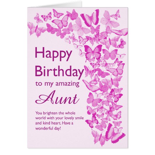 Tante Birthday Butterflies (Voorkant)