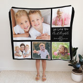 Tante Black Fotocollage Fleece Deken