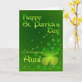Tante, Bonne carte de la Saint Patrick (Fleur jaune)