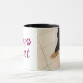 Tante Chienne Tante Typographie Photo Gig Mug (Centre)