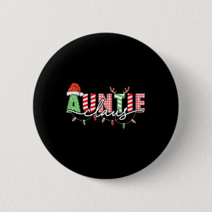 Tante Claus Kerstmis Kerstverlichting Pyjama Famil Ronde Button 5,7 Cm