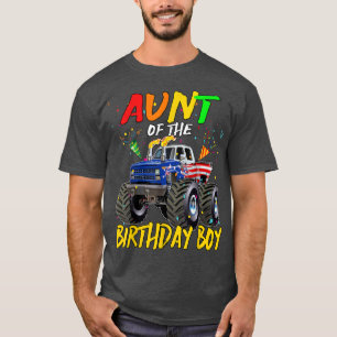 Tante de Birthday Boy Monster Truck Birthday Party T-shirt
