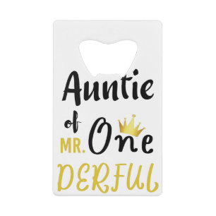 Tante de MR Onederful Drôle T-Shirt de 1er Anniver