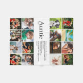 Tante Definitie Citaat Fotocollage Fleece Deken (Voorkant (Horizontaal))
