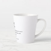 Tante Definitie Spreuk Zwart en Wit Latte Mok (Rechts)