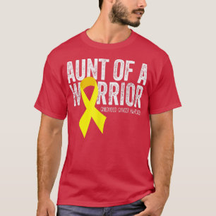 Tante d'un guerrier Cancer de l'enfance T-shirt ta