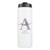 Tante Elegant Script Monogram Thermosbeker (Voorkant)