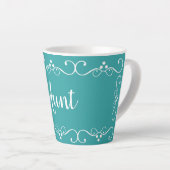 Tante Elegant Typography Cute Gift Coffee Latte Mok (Rechterhoek)