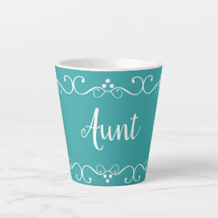 Tante Elegant Typography Cute Gift Coffee Latte Mok