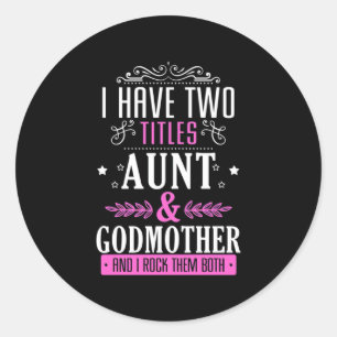 Tante en Godmoeder Ronde Sticker