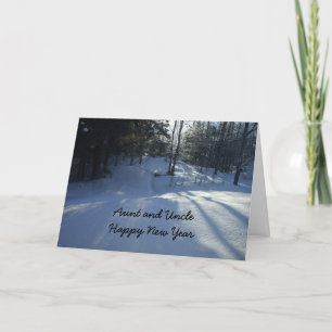 Tante en oom gelukkig nieuwjaar feestdagen kaart