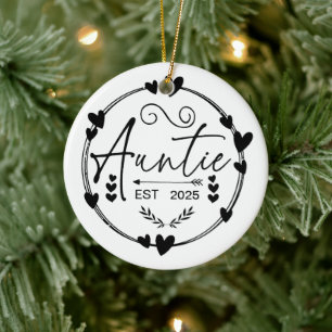 Tante Est 2024 Zwangerschapsaankondiging Tante Fun Keramisch Ornament