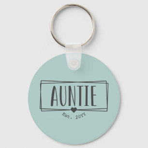 tante Est. Aangepaste tante nieuwe tante cadeautje Sleutelhanger