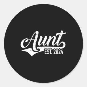 Tante Est. Aankondiging zwangerschap 2024 Ronde Sticker