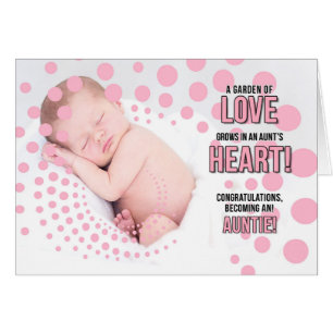 Tante felicitaties roze Stippen