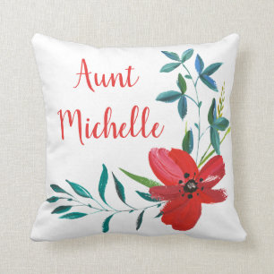 Tante Floral Name Typografie Kussen