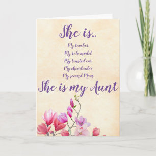 Tante Flowers Birthday Card Kaart