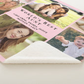 Tante fotocollage roze sherpa deken (3/4)
