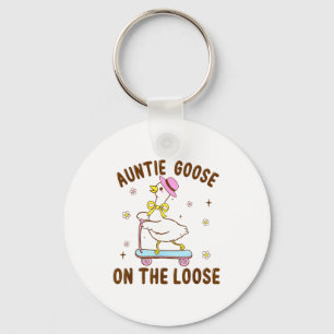 Tante Gans Op Hol Funny Verjaardag Matching Sleutelhanger