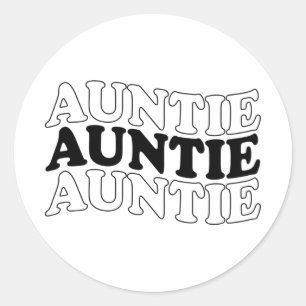 Tante gestapelde favoriete tante Life Ronde Sticker
