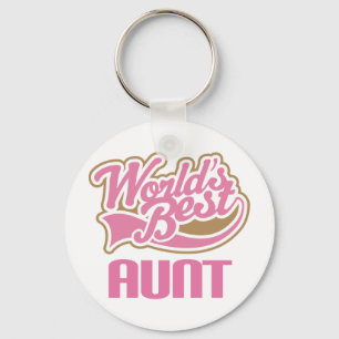 Tante Gift Cute Worlds Best Slogan Sleutelhanger