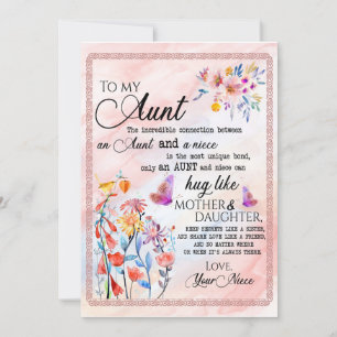 Tante Gifts   Brief aan mijn tante Love van Niece Kaart