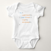 Tante Grappige Ontwikkelaar Baby Code Zegt Romper (Voorkant)