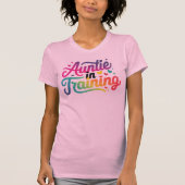 Tante in Training kleurrijk ontwerp T-shirt (Voorkant)
