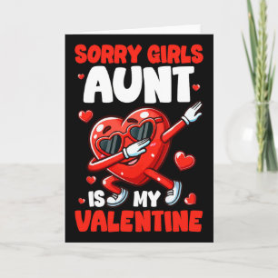 Tante is mijn Valentijn meisjes grappige dabbing h Kaart