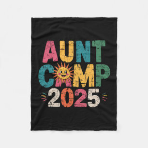Tante Kamp 2025 Familie Vakantie Zomer Kampeerploe Fleece Deken