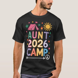 Tante Kamp 2026 Gezinsvakantie Zomer Kamperen T-shirt
