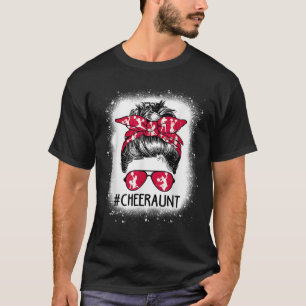 Tante Leven Messy Bun Cheerleader Gebleekte Moeder T-shirt