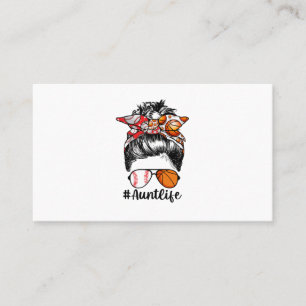 Tante Life Baseball Basketball Tunt Bun Visitekaartje