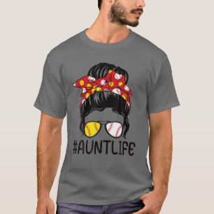 Tante Life Baseball Softball Moederdag Funny Aunt T-shirt
