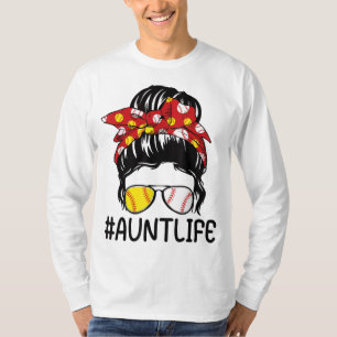 Tante Life Baseball Softball Moederdag Funny Aunt T-shirt