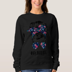 Tante Life Messine Hair Bun Flower Women Moederdag Trui