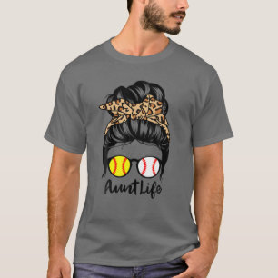 Tante Life Messy Bun Hair Funny Baseball P T-shirt