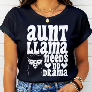 Tante Llama heeft geen drama tante verjaardag grap T-shirt