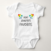 Tante Love Hearts Niece Nephew Favoriet Romper (Voorkant)