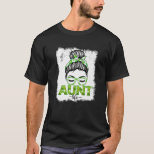 Tante Messy Bun Funny St Patrick's Day Irish Lucky T-shirt