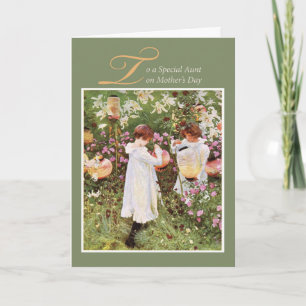 Tante Moederdag, meisjes in de Vloertuin, Kaart