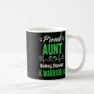 Tante Nierziekte Warrior Awareness Lint Groen Koffiemok