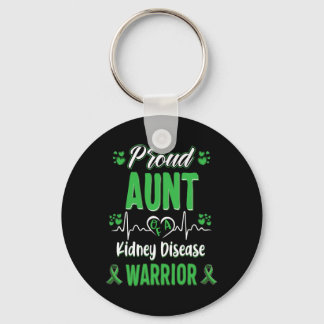 Tante Nierziekte Warrior Awareness Lint Groen Sleutelhanger