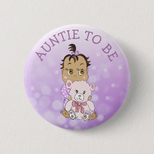 Tante om Baby shower Button te zijn