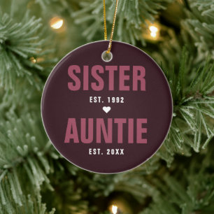 Tante Oma Gevestigd Jaar Moderne Foto Keramisch Ornament